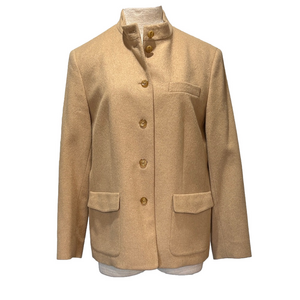 Talbots sz 14P made in Italy 100% camel hair vintage blazer